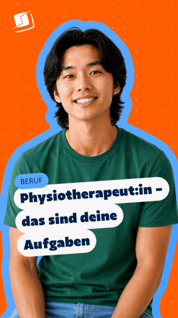 Physiotherapeut:in im beruflichen Kontext im Gesundheitswesen.